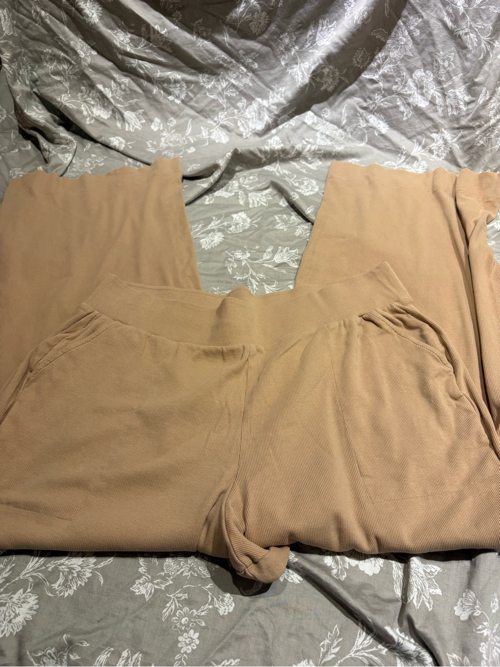 Pact tan ribbed lounge pants XL - Picture 2 of 4